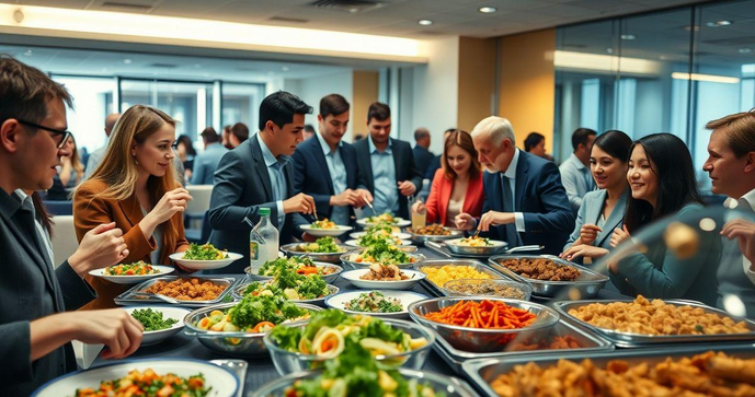 Almoço para Empresas: Como Planejar o Menu Ideal para sua Equipe Almoço para Empresas: Como Planejar o Menu Ideal para sua Equipe