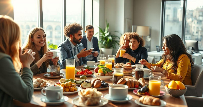 Fornecimento de café da manhã para empresas que melhoram a produtividade