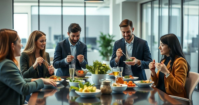 Fornecimento de refeições corporativas para aumentar a produtividade no trabalho Fornecimento de refeições corporativas para aumentar a produtividade no trabalho